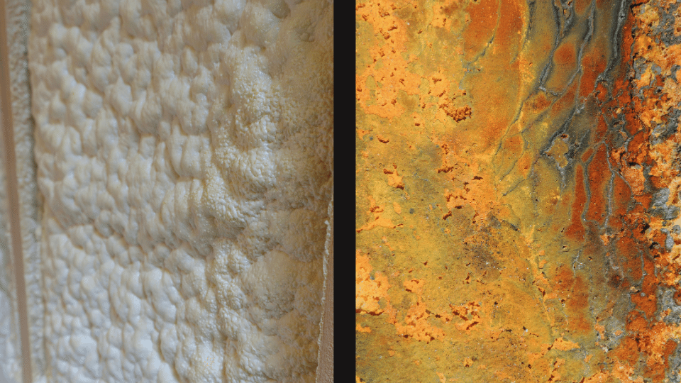 healthy vs corroded insulation